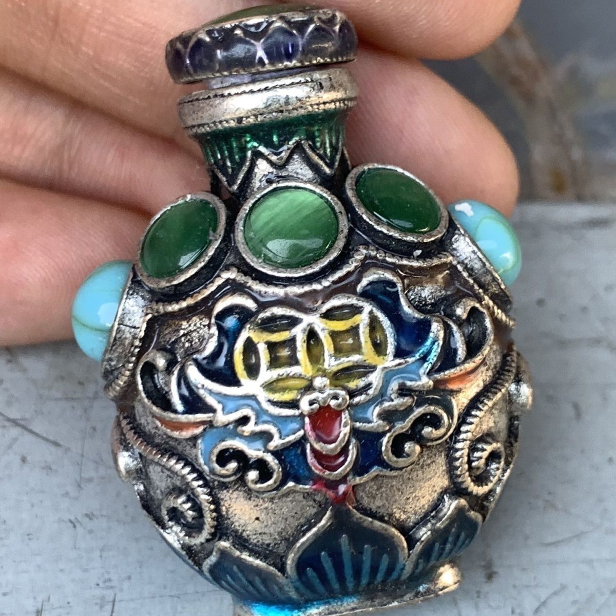 Collectible Vintage Tools - Botol Snuff Perunggu Cloisonne Antik, Alat