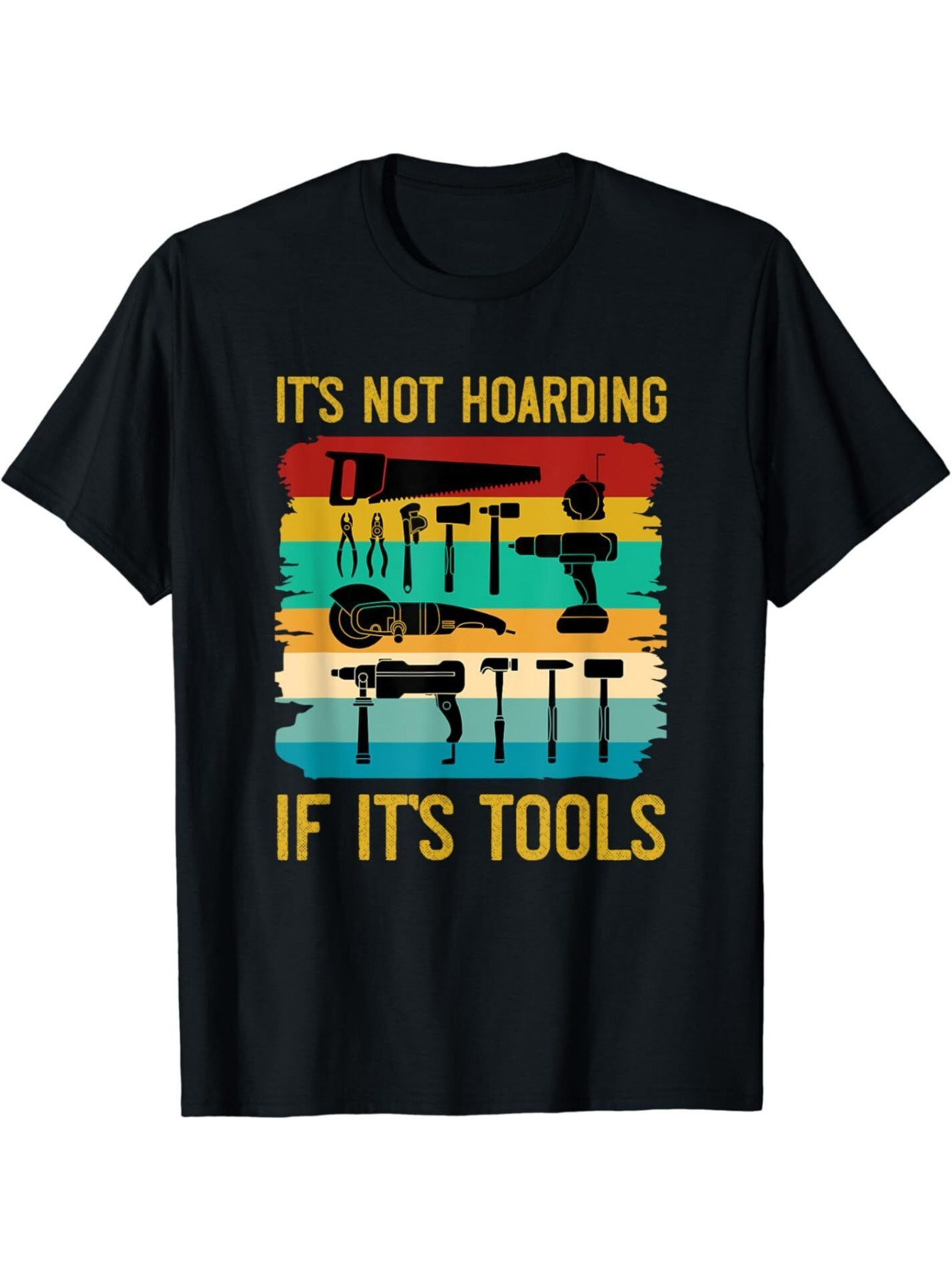 Collectible Vintage Tools - Kaos Pria Lucu Berwarna Hitam dengan