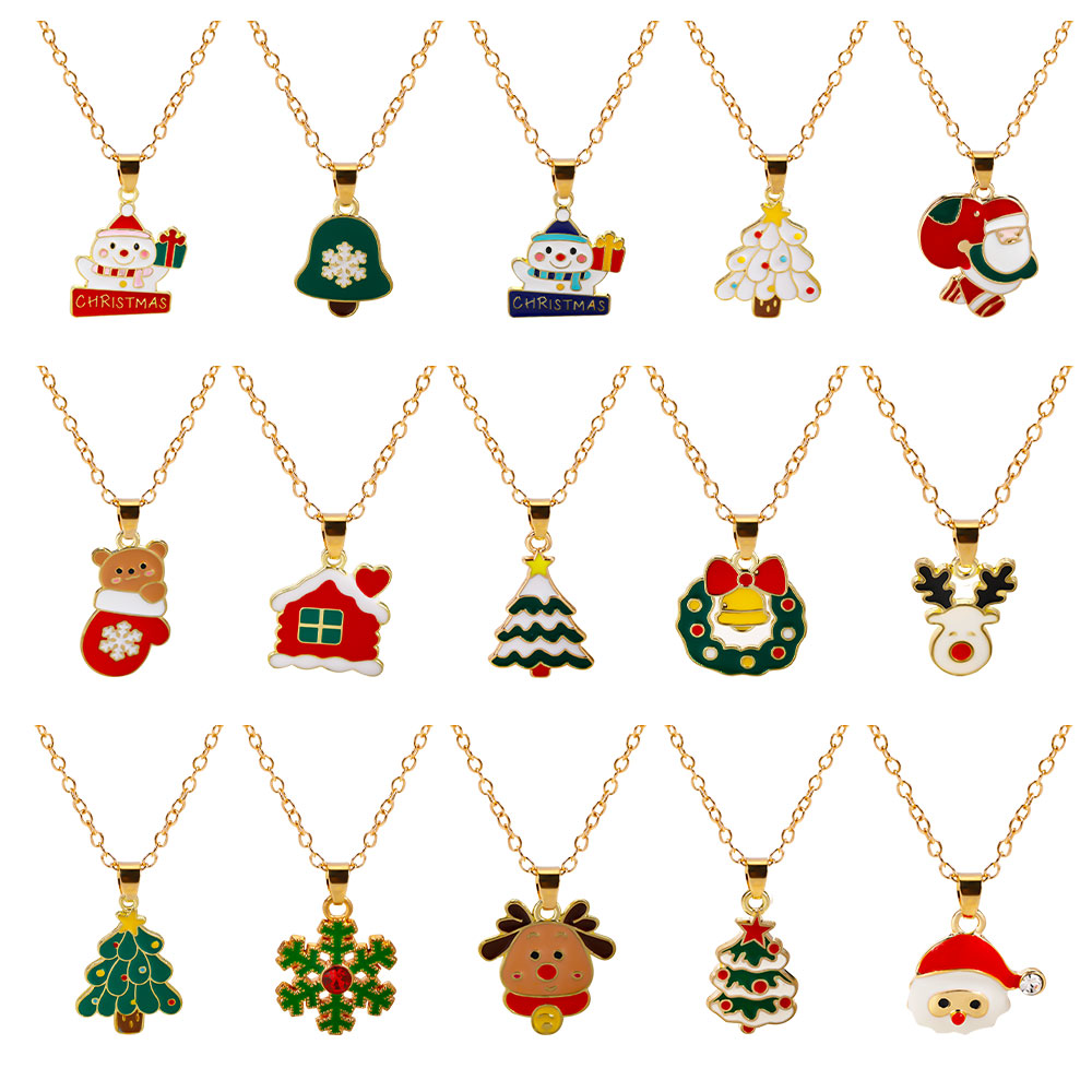 Vintage Collectible Santa - Koleksi Natal 33 gaya kalung permen