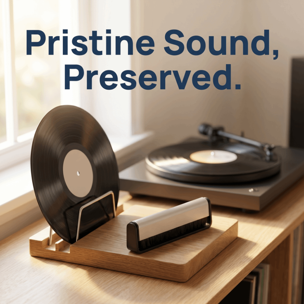 Vinyl Record Cleaner - Sikat Pembersih Piringan Hitam Anti-Statis, Retensi