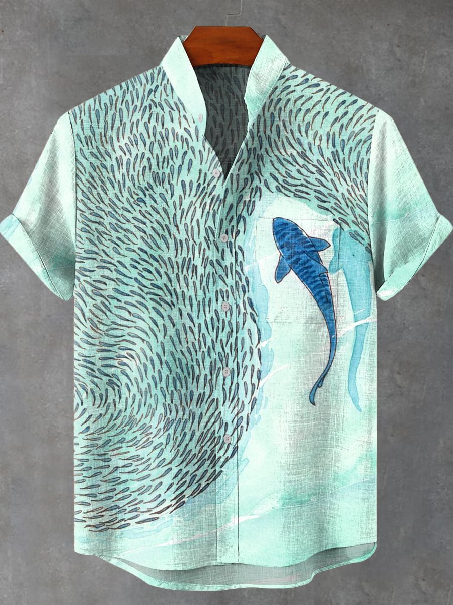 Kemeja Seni Pria Pola Ikan Ant - Vintage Collectible Shop ulasan dan harga