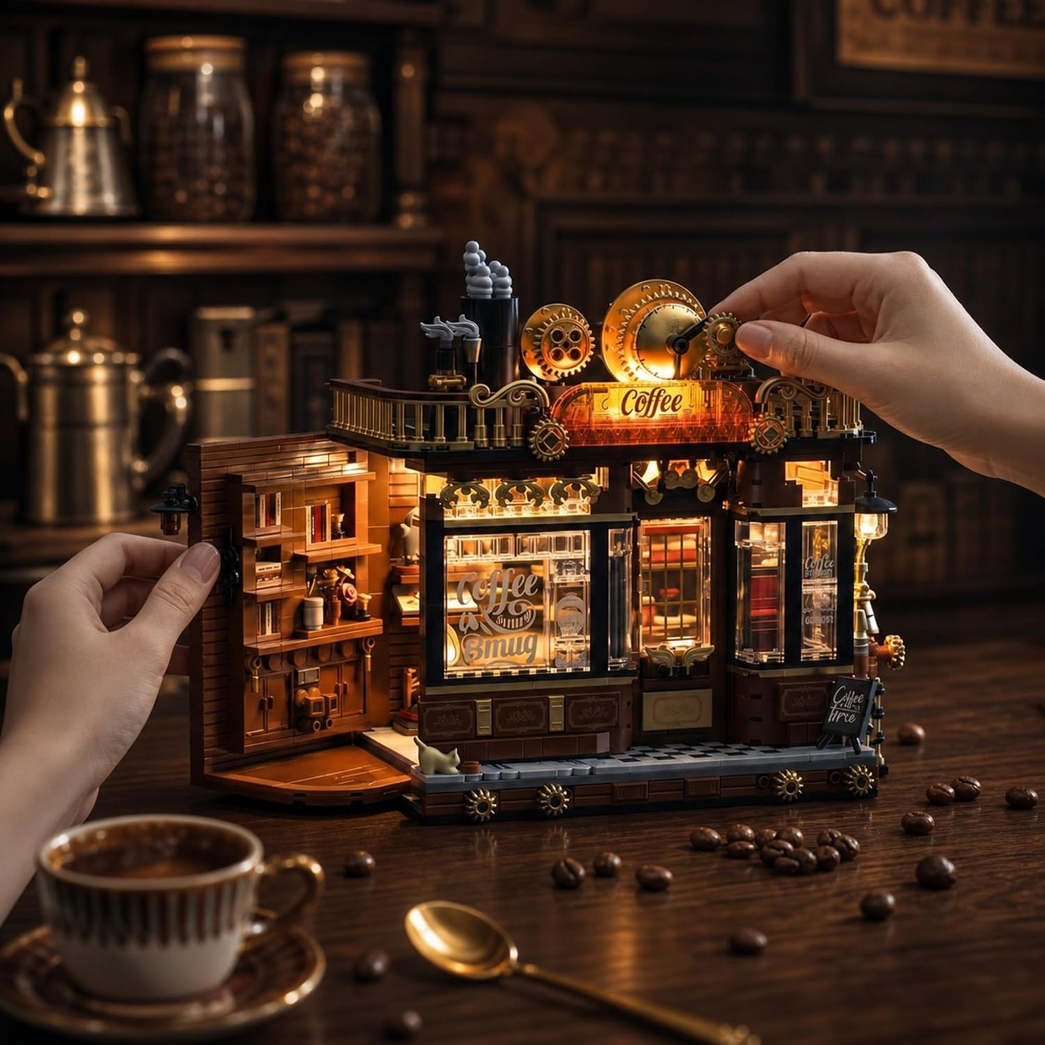 1606 Pcs Set Bangunan Kedai Ko - Vintage Collectible Shop ulasan dan harga