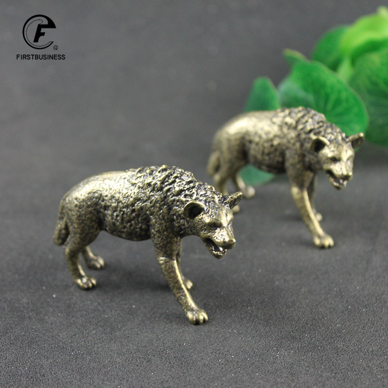Kuningan Padat Hyena Patung Mi - Vintage Collectible Ornaments ulasan dan harga