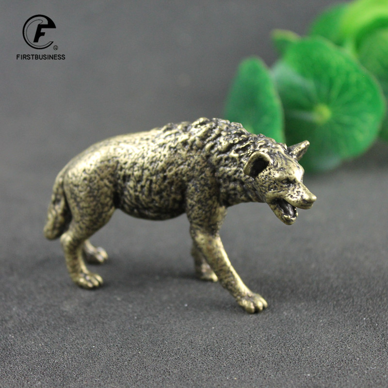 Kuningan Padat Hyena Patung Mi - Vintage Collectible Ornaments ulasan dan harga